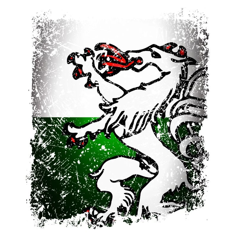 Styrie Drapeau drapeau Blason Rétro Panther