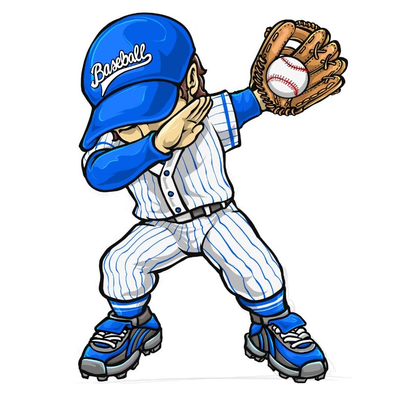 Dabbing Baseball Baseballspieler