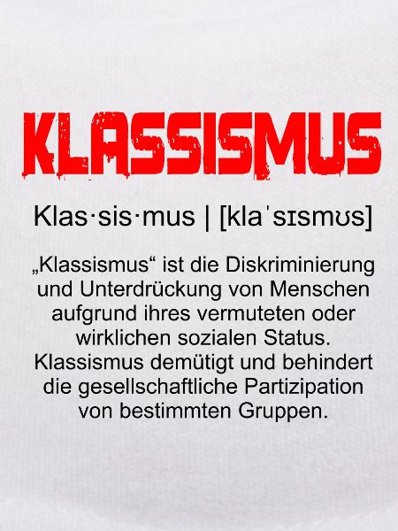 Eine Definition - Klassismus