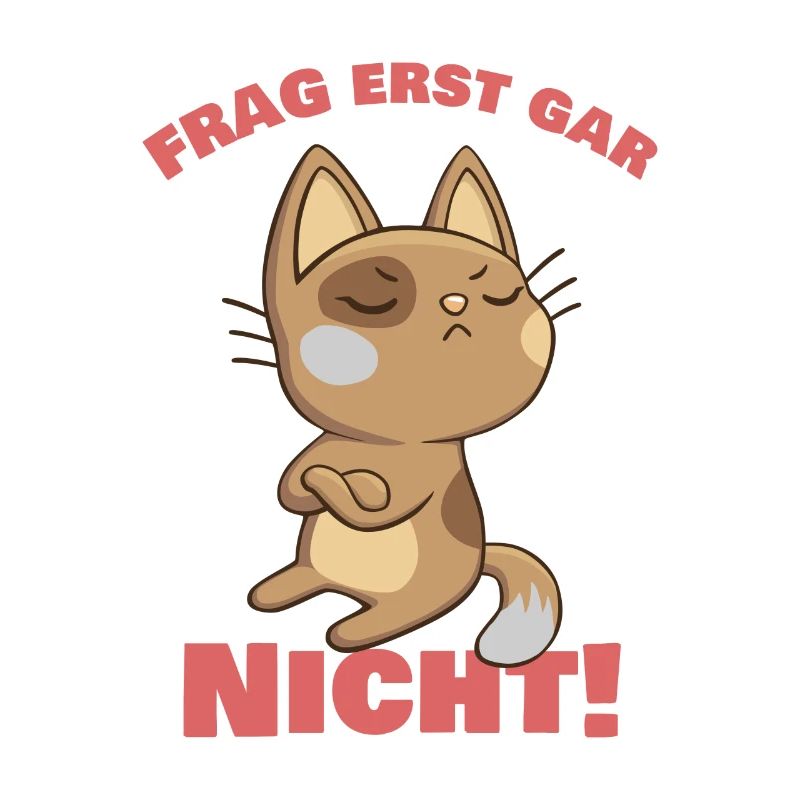 Süße Katze witziger Spruch Geschenk
