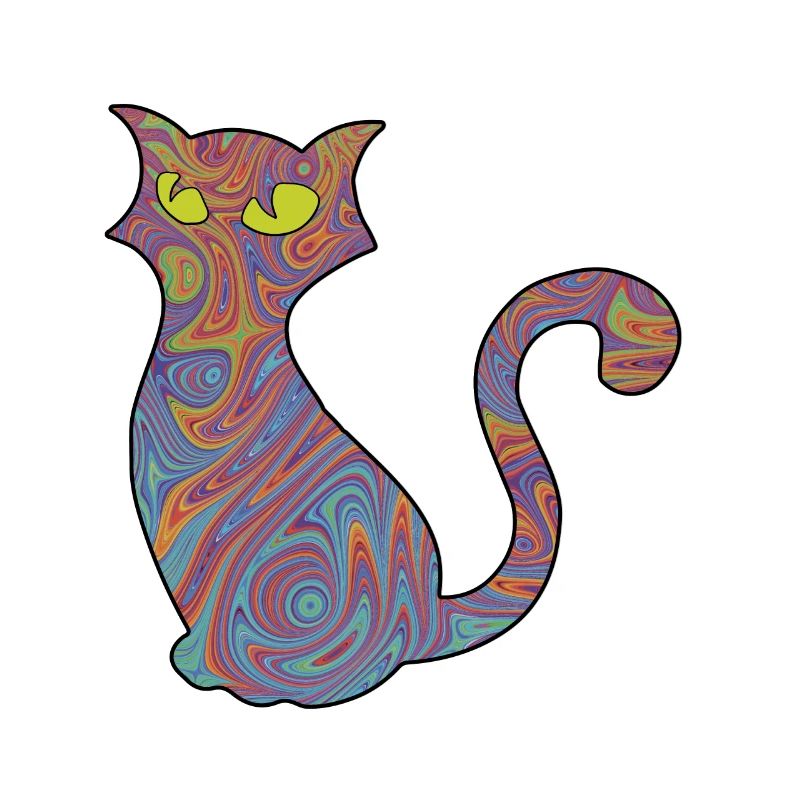 Psychedelische Katze