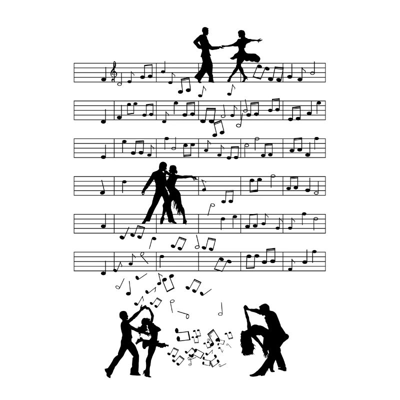 Salsa Dancer Music Notes Dancing Gift