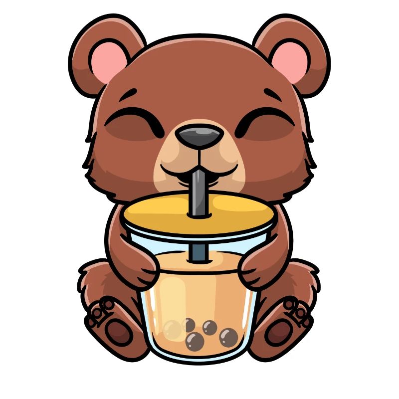 Brown Bear Kawaii Bubble Tea Boba