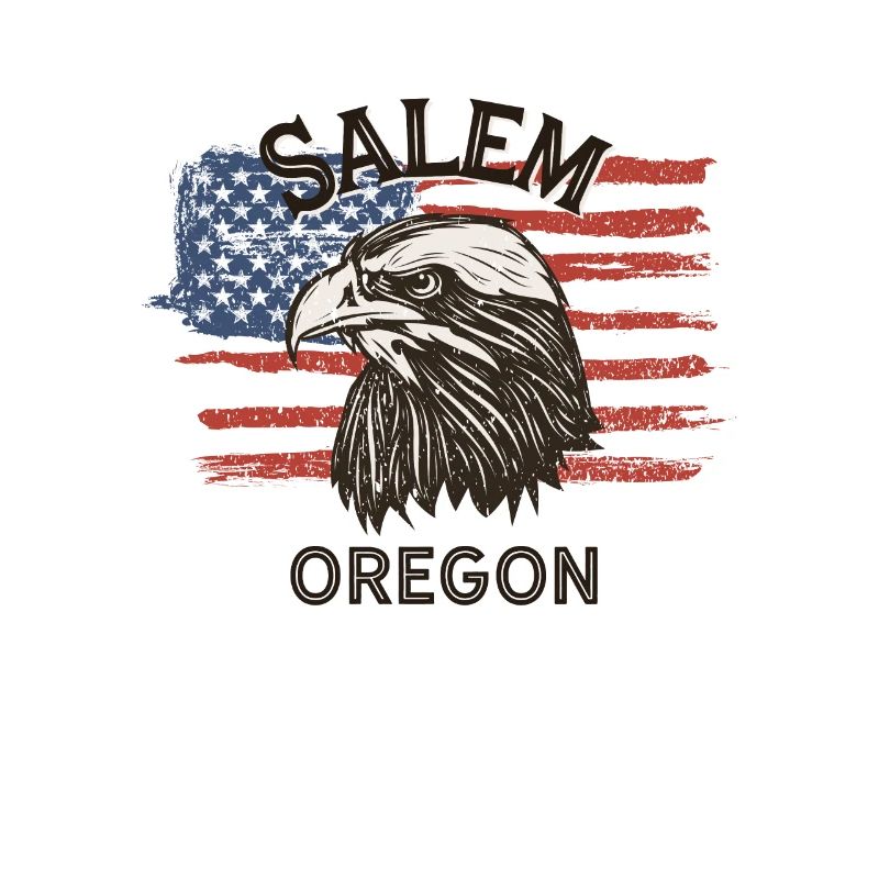 DRAPEAU DES ÉTATS-UNIS Eagle Oregon Vintage Salem