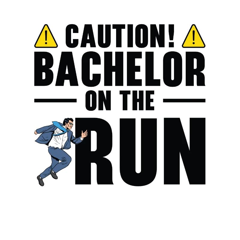 Bachelor Caution Groom Marrying Wedding Day