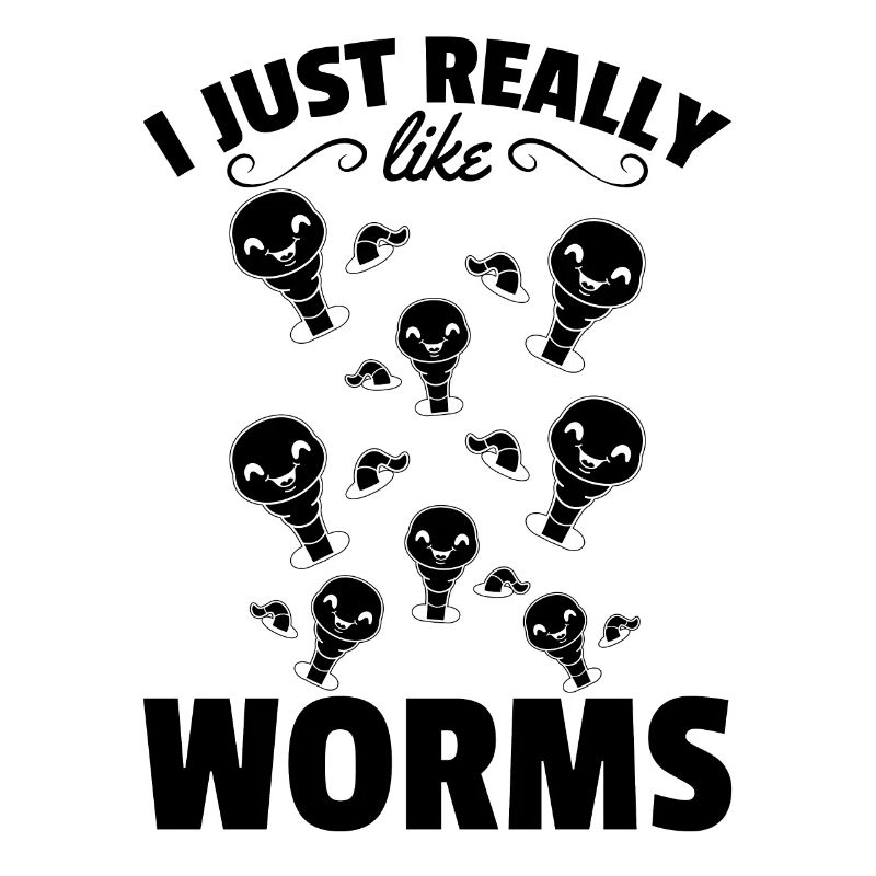 J’aime Worms Compost Worm Lover Happy Worm
