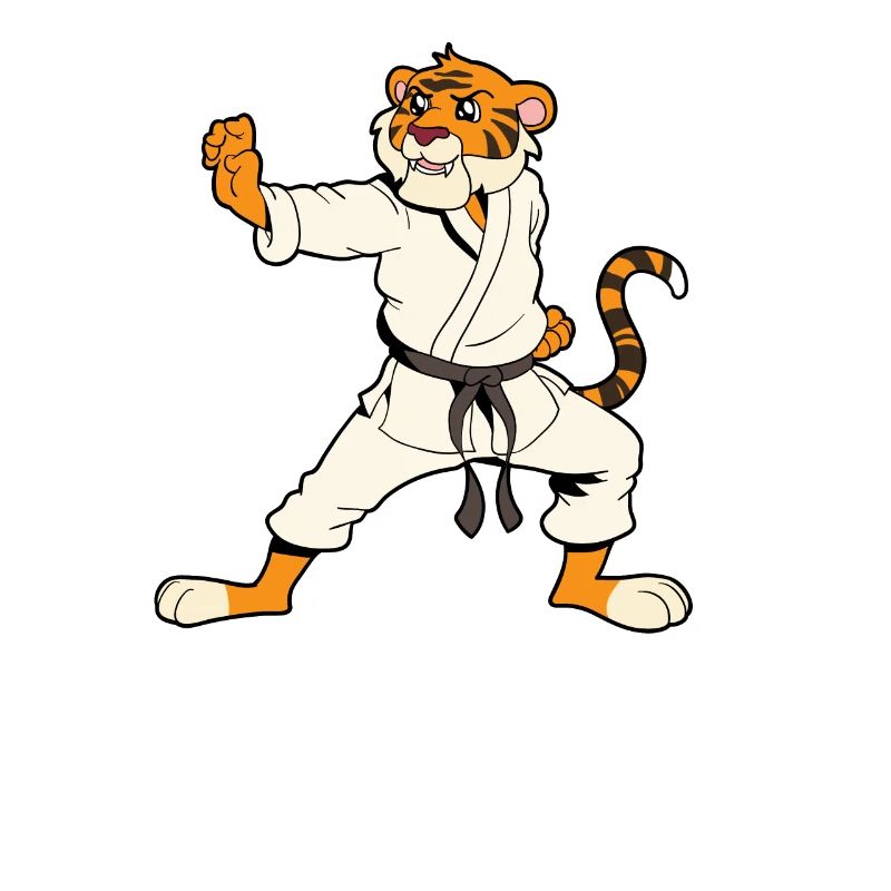 Comic Tiger does karate