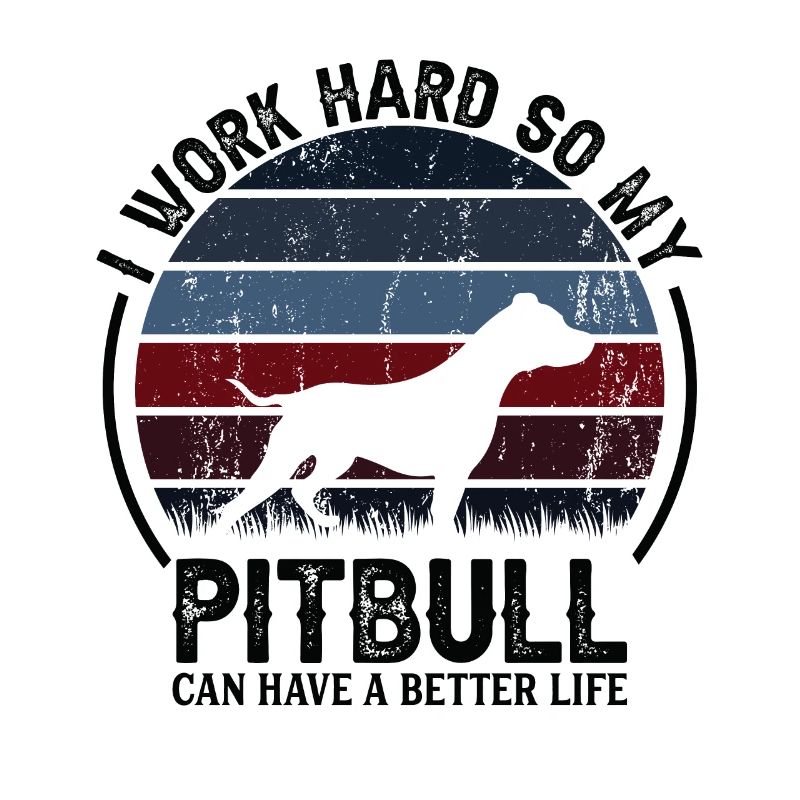 Work Hard - Retro Pitbull