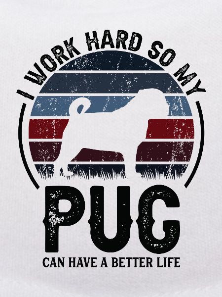 Hart Arbeiten - Retro Mops