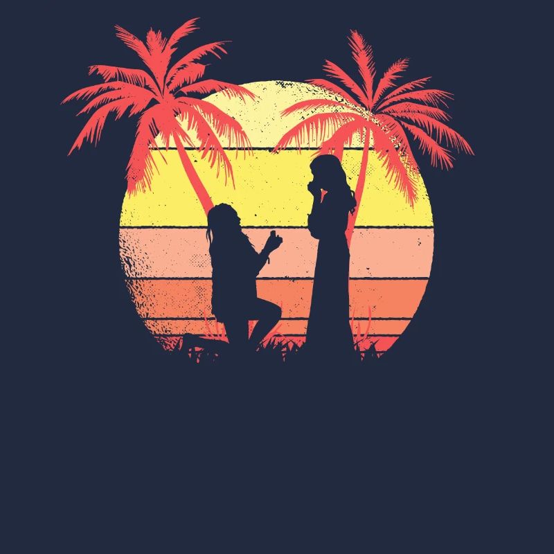 Lesbenpaar romantische Ehe schlagen Sommer
