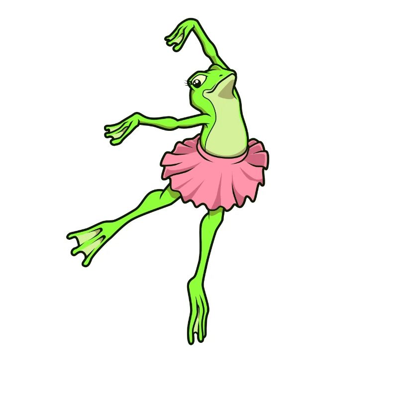 Comic Frog Dances Ballet - Ballerine
