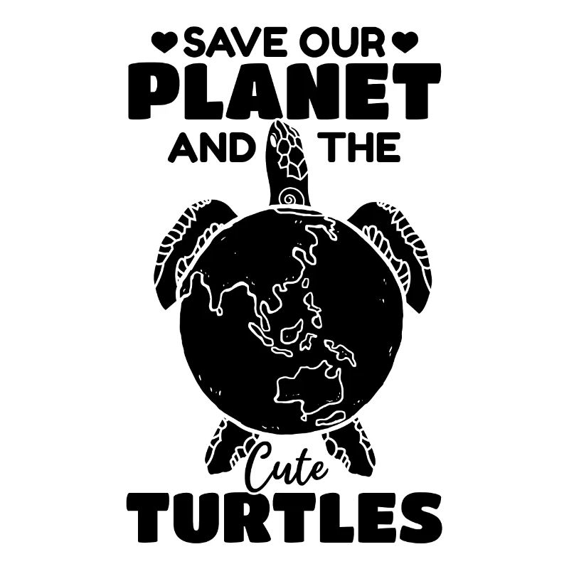 Cute Turtle Earth Day Save our planet and