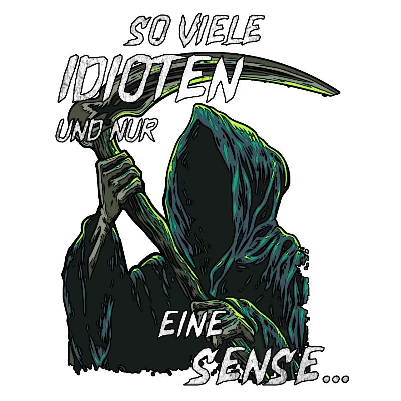 schwarzer Humor, witziges Sensenmann, Geschenk