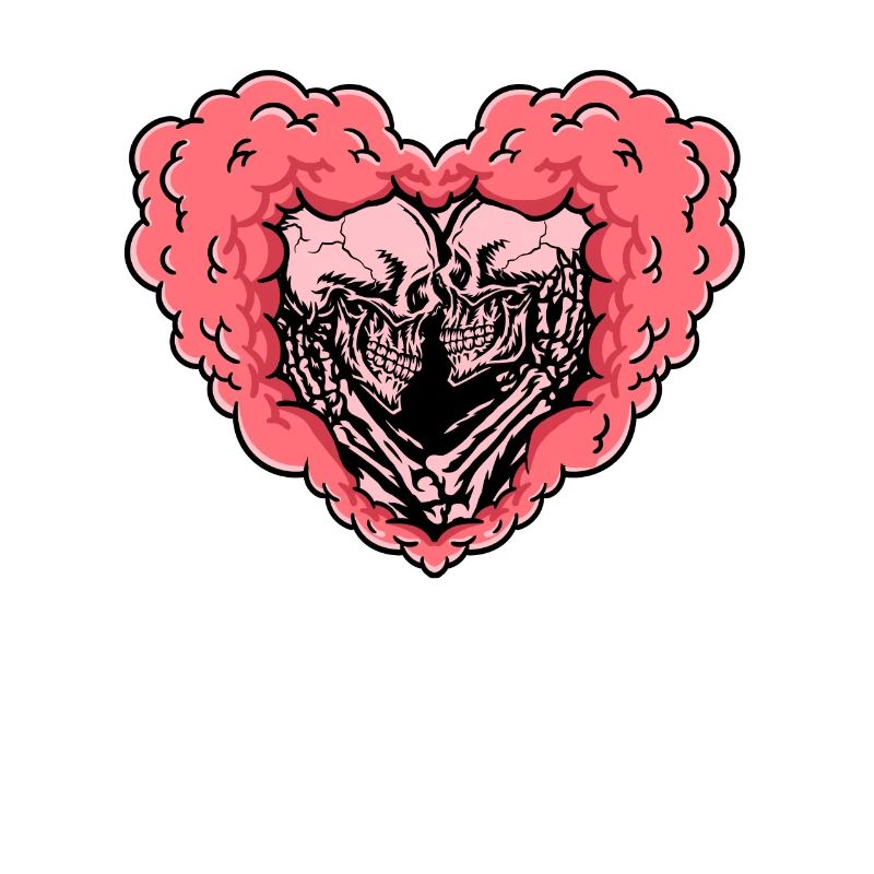 True Love Last Gothic Bones Skeleton Roses Death