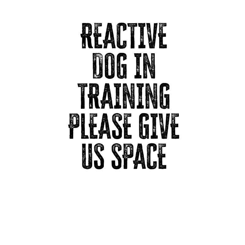 Chien réactif en formation S’il vous plaît donnez-nous de l’espace -