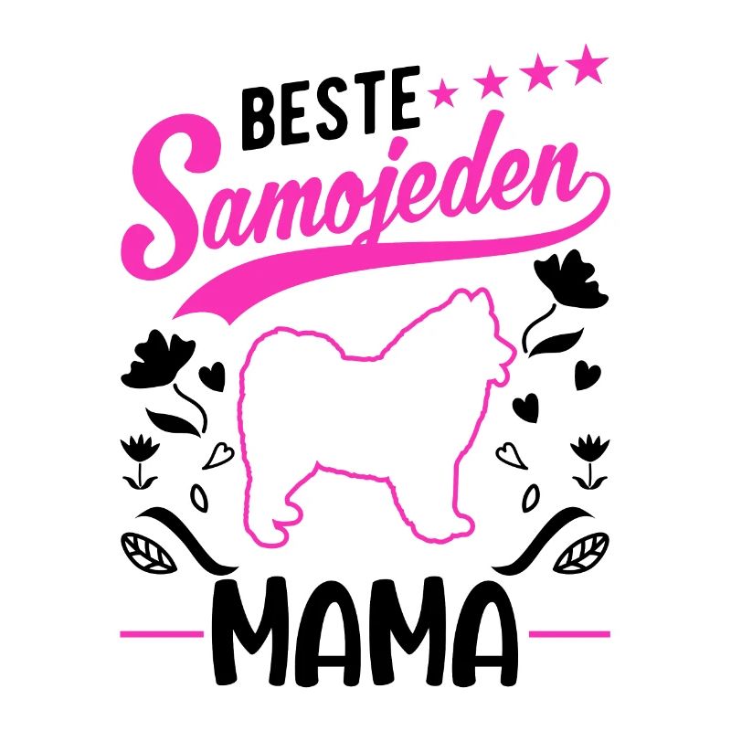 Beste Samojeden Mama Schlittenhund Samojeden