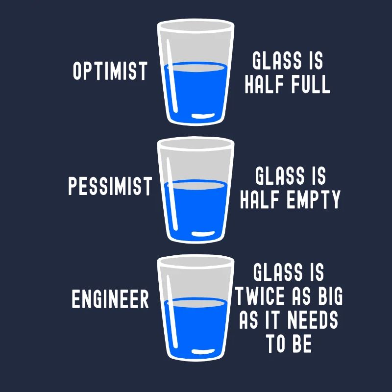 Engineer Glass Half Full Half Empty Funny Engineer