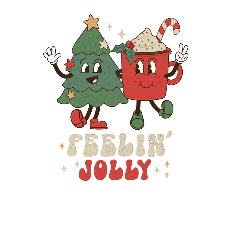 Feeling Jolly Noël Retro Chanson de Noël