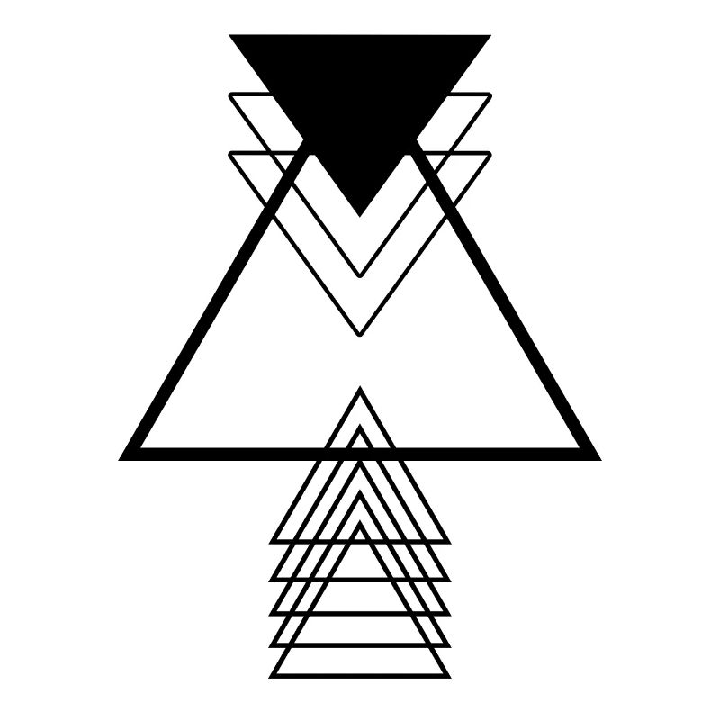 Triangle Forme Minimaliste Géométrie Moderne Noir