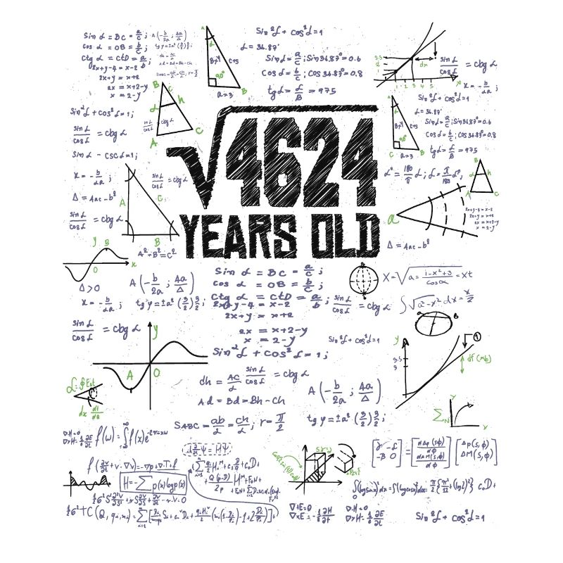 Racine carrée de 4624 Math Nerd 68e anniversaire