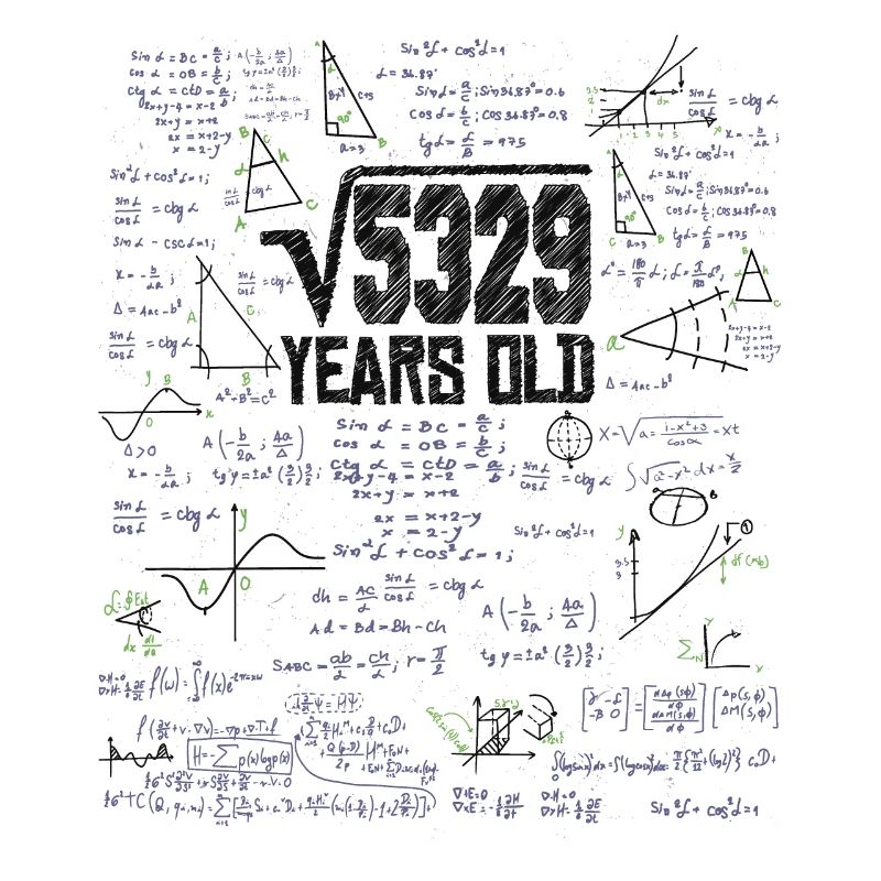 Racine carrée de 5329 Math Nerd 73e anniversaire