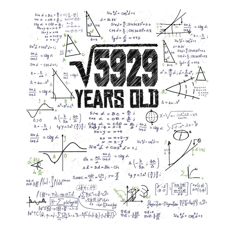 Racine carrée de 5929 Math Nerd 77e anniversaire