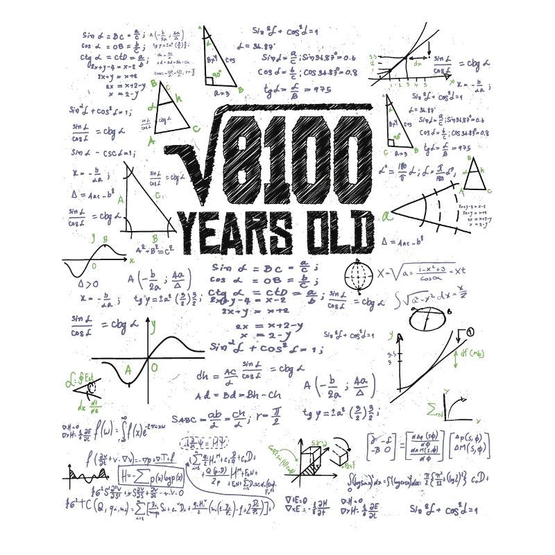 Square Root of 8100 Math Nerd 90th Birthday