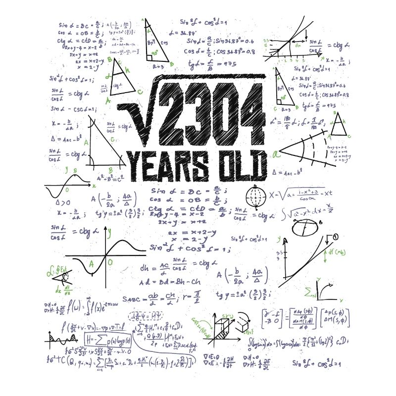 Racine carrée de 2304 Math Nerd 48e anniversaire