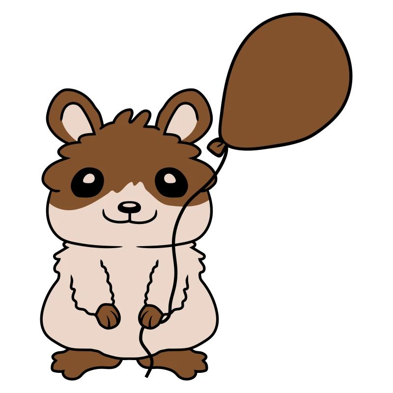 Luftballon Hamster Geschenkidee Comic