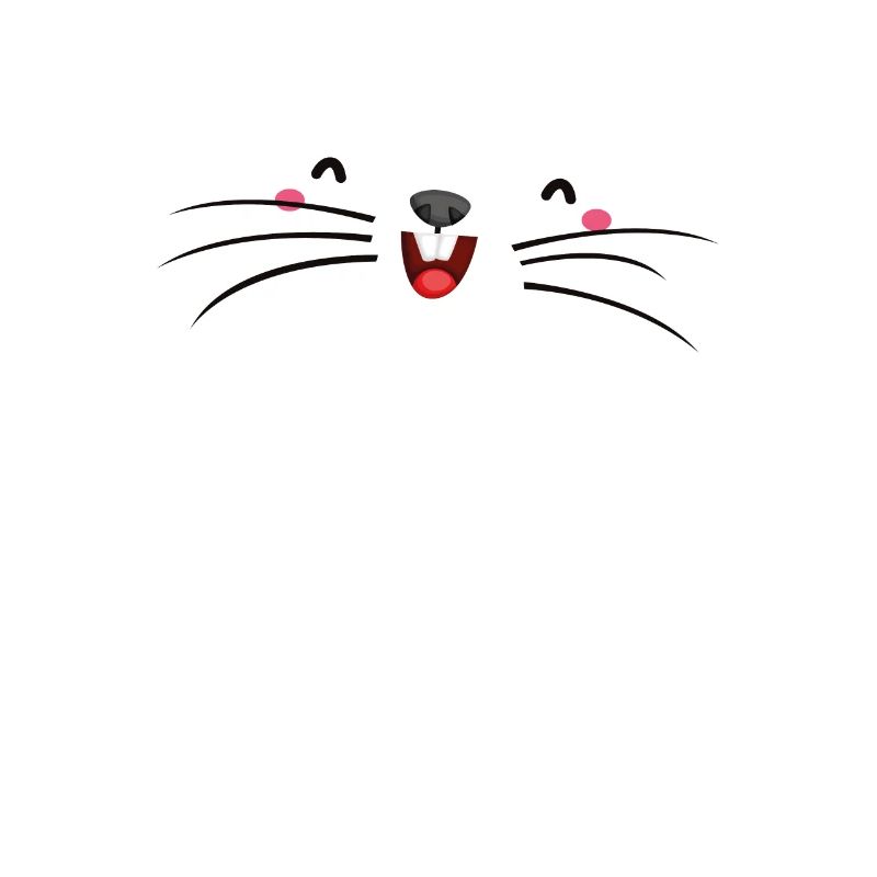 Cute White Mole Face