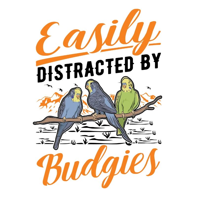 Facilement distrait par la perruche de Budgie