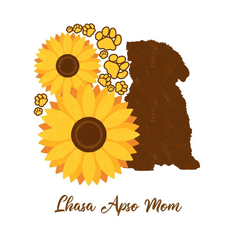 Sonnenblumenmutter - Lhasa Apso