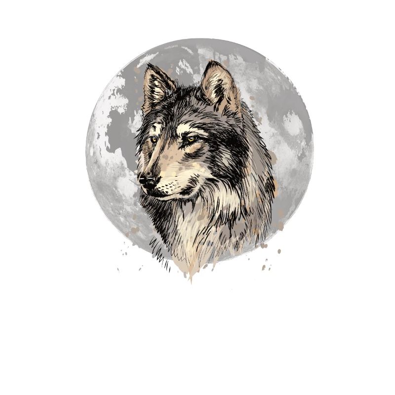 Wolf Squad Ein Wolf Geht Zurück Und Heult Den Mond