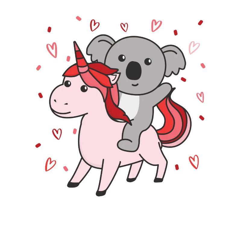 Koala mit Einhorn Herzen Lieblingstier Herz