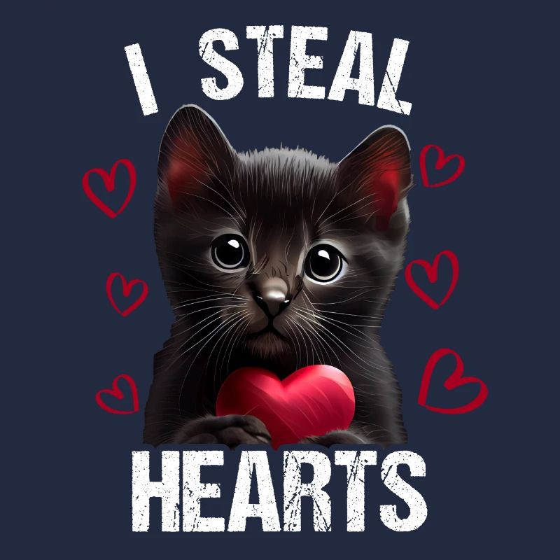Je vole des cœurs chat
