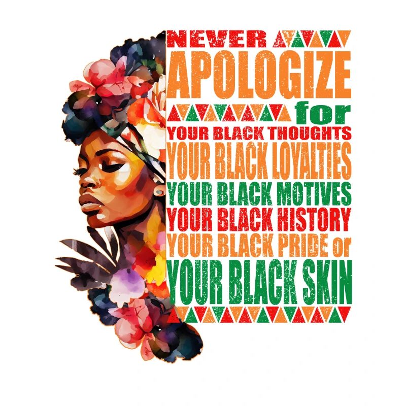 BLM Melanin Pride Never Apologize for Your Black S