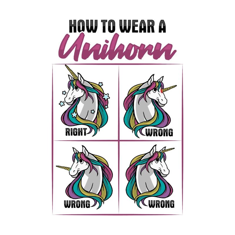 Drôle de design de licorne