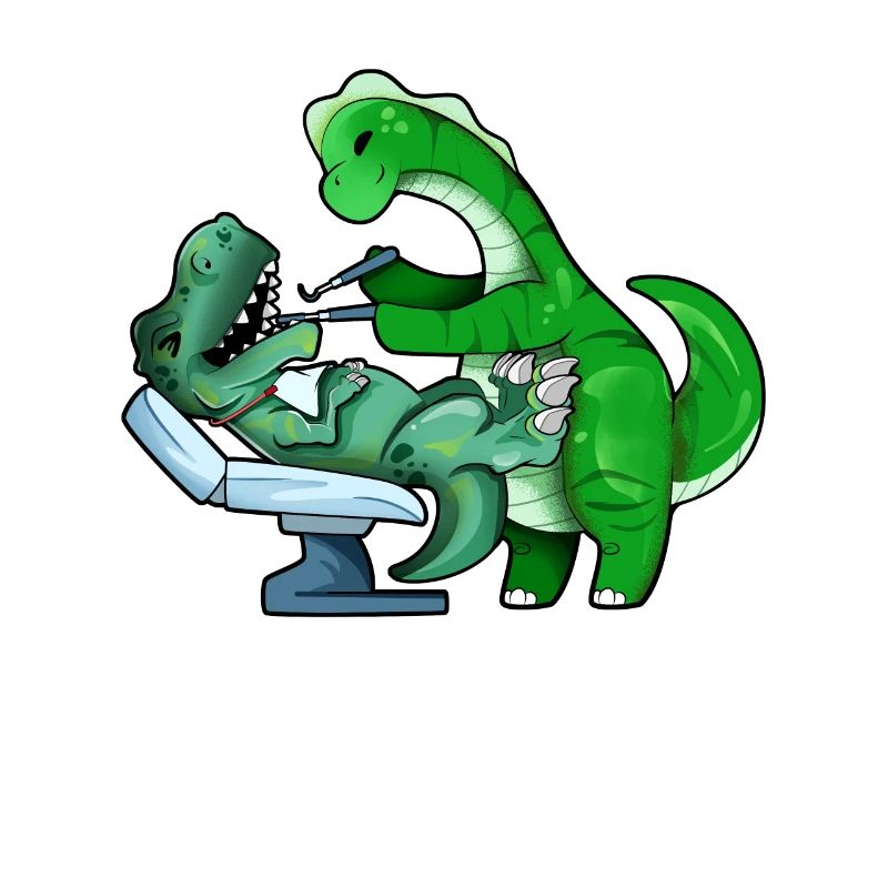TREX chez le dentiste Brachiosaurus