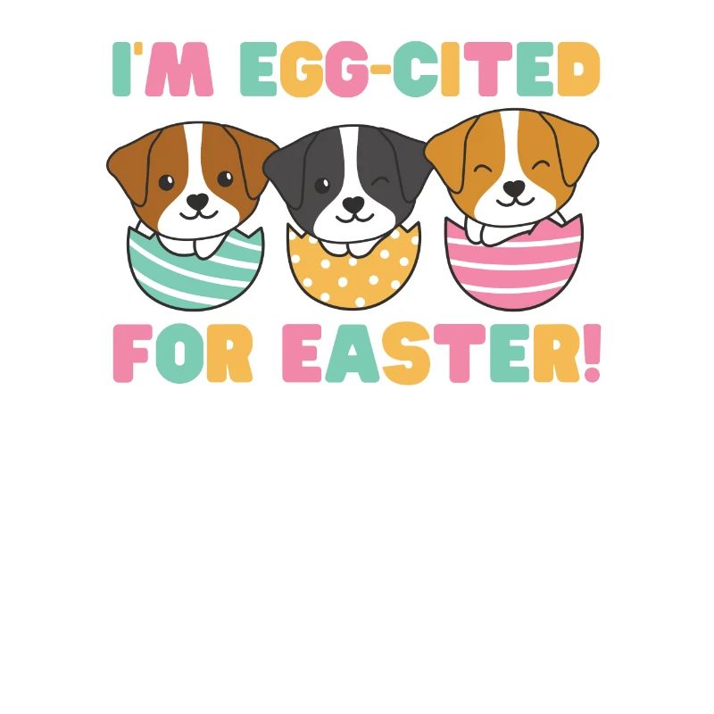 cute dogs for Easter with Easter eggs Jack Russell