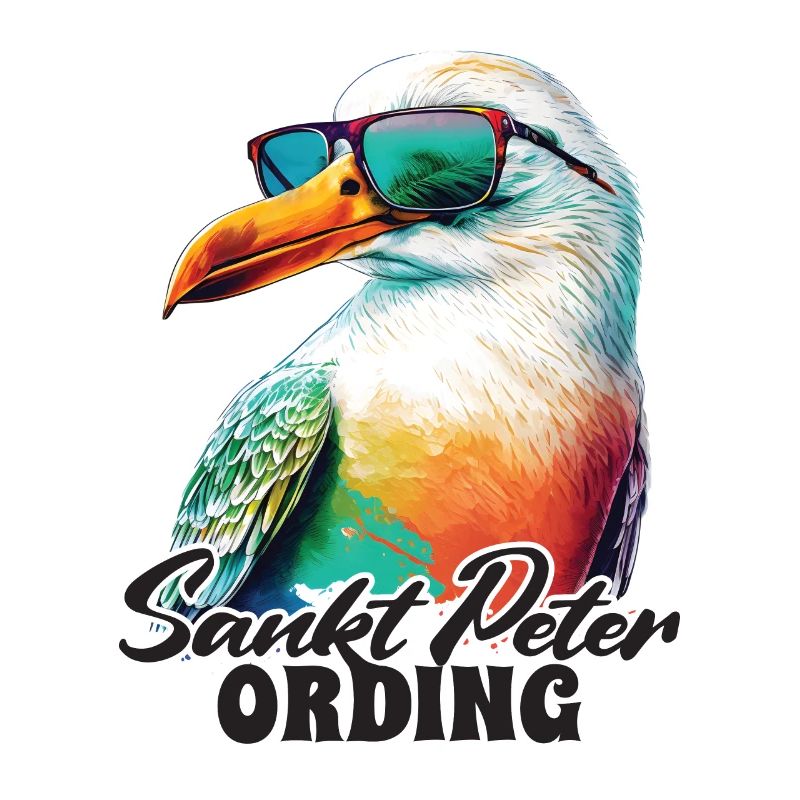 Sankt Peter Ording Urlaub Möwe mit Sonnenbrille