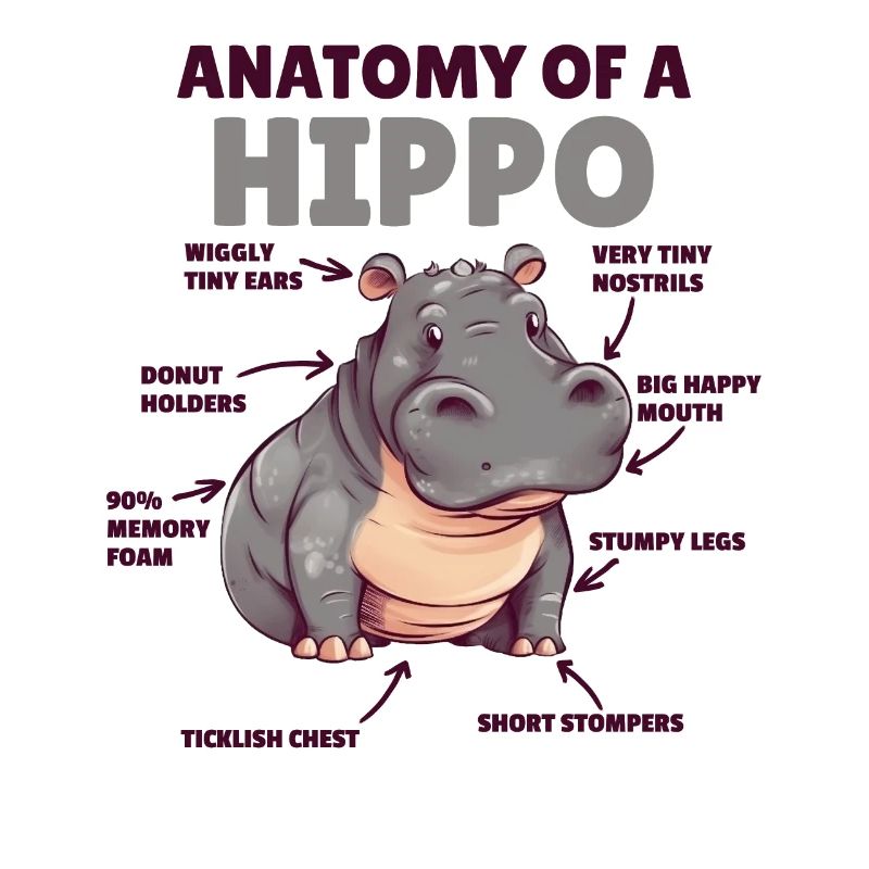 Explication de l’hippopotame doux Anatomie d’un hippopotame