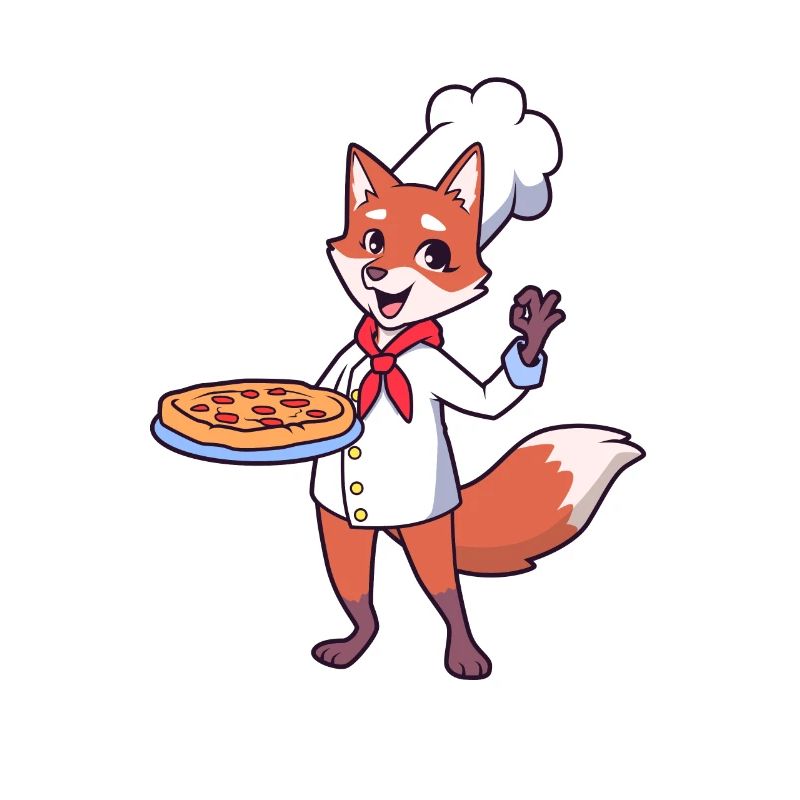 Fuchs ist Pizzabäcker