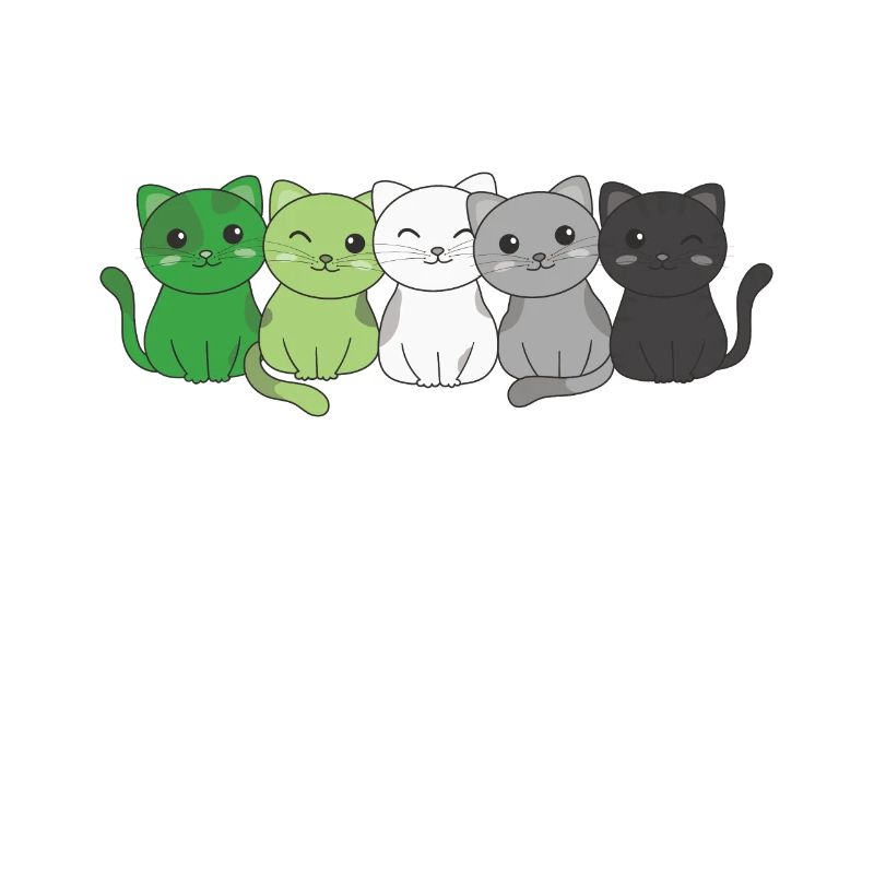 Aromantic Flag Non Binary Pride LGBTQ Cute Cat
