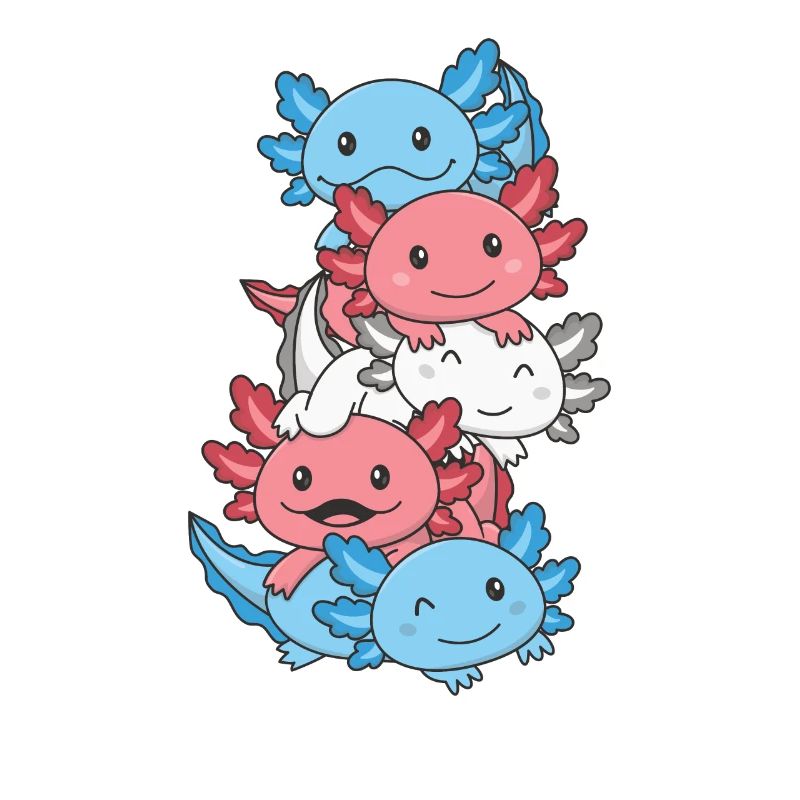 Transgender Flag Pride LGBTQ Mignon Axolotl Stack
