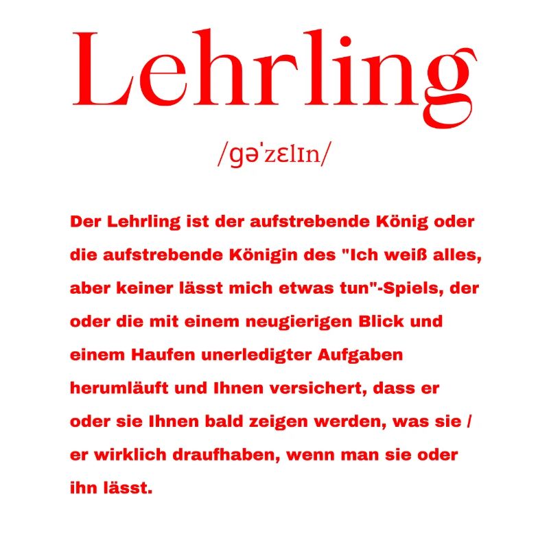 Lehrling Definition