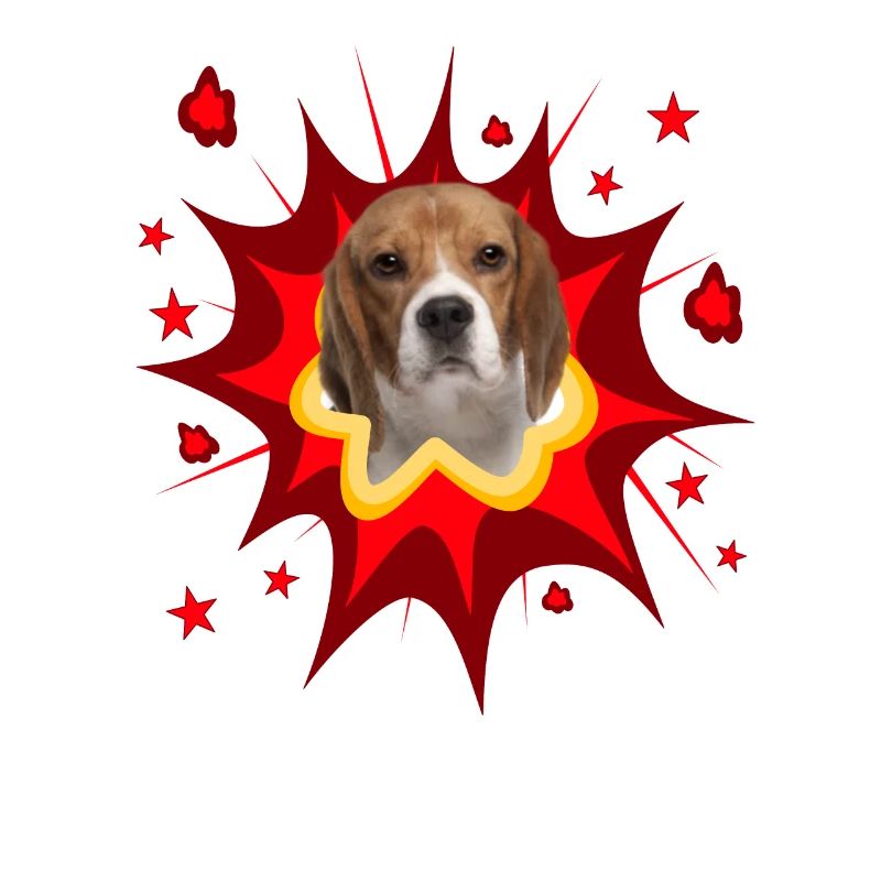 Conception de chien comique - Pow - Beagle