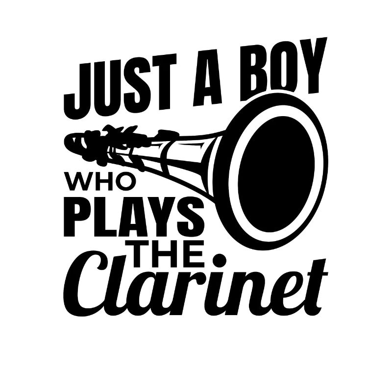Just a boy playing the clarinet