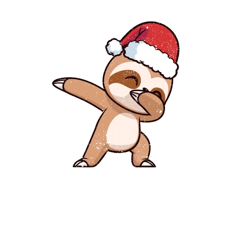 Dabbing Santa Claus Sloth Merry Sloth