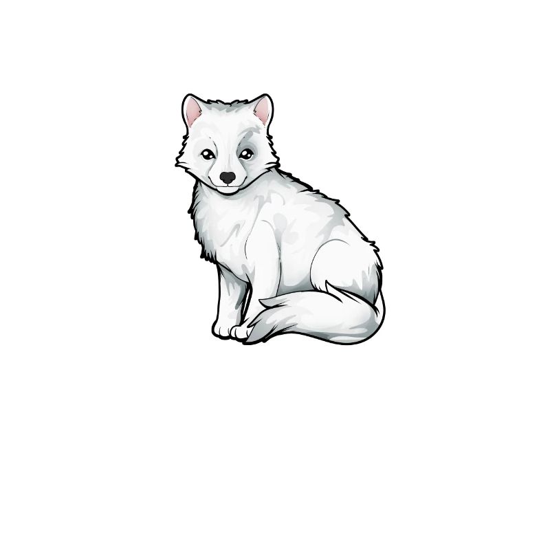 Zeichnung eines Polarfuchs