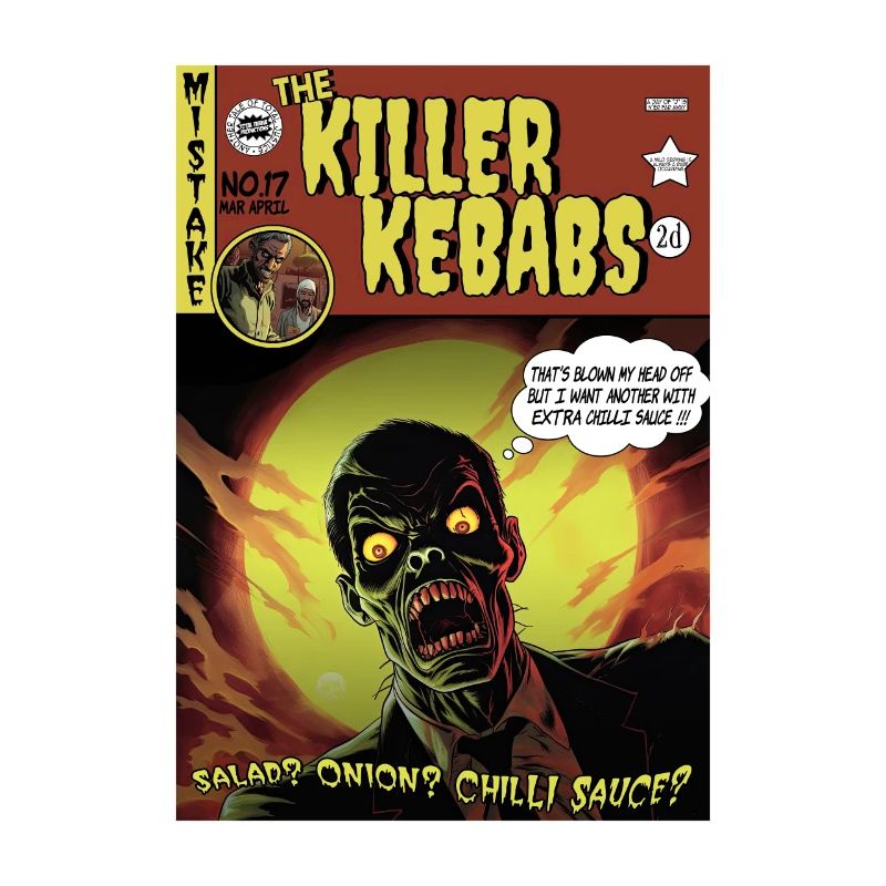 Retro Horror Comic - Killer Kebabs